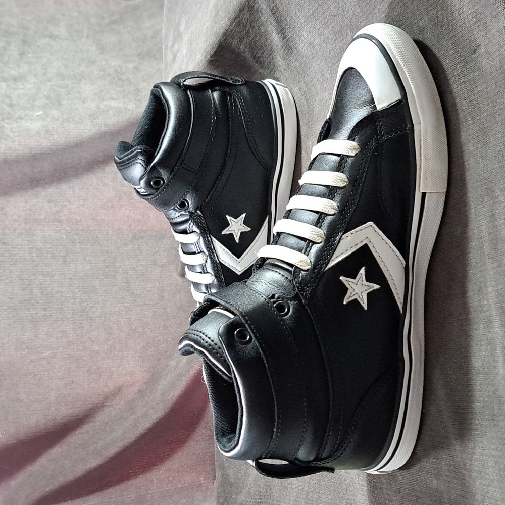 Converse Black and White High-Top Sneakers - Picture 11 of 16
